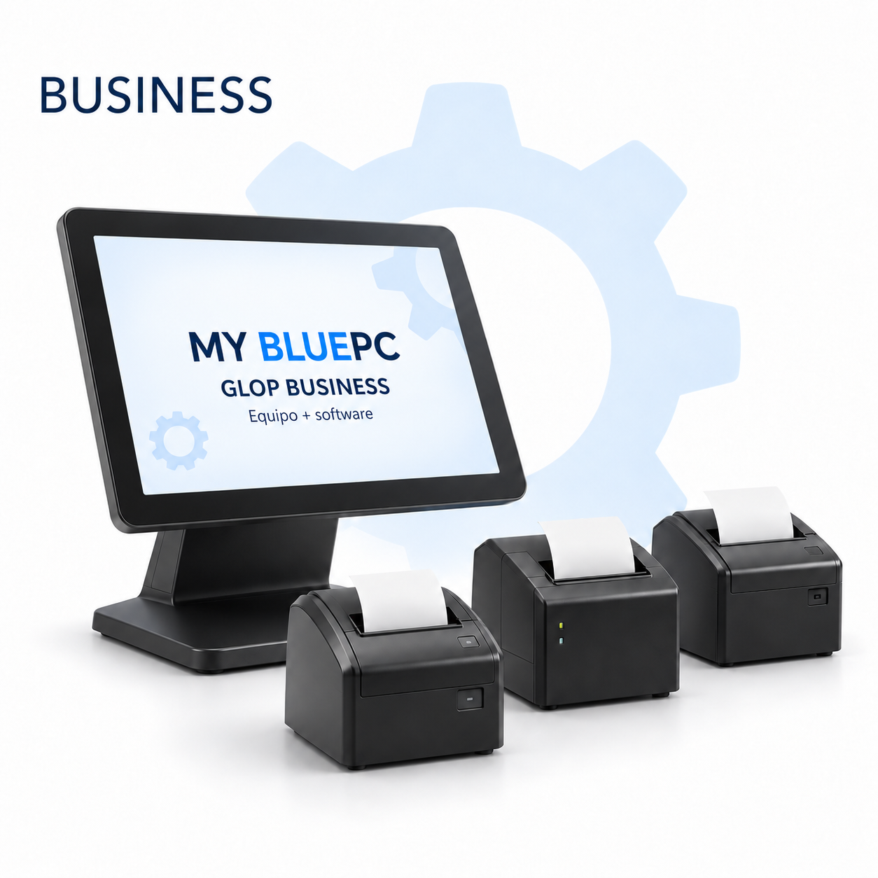 Pack de alquiler TPV BUSINESS con Glop Business y 3 impresoras: tickets, bebidas y cocina