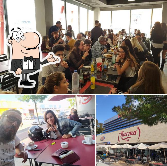 Montaje de fotografías del interior y la fachada de Karma, en Camí dels Reis 168, Palma